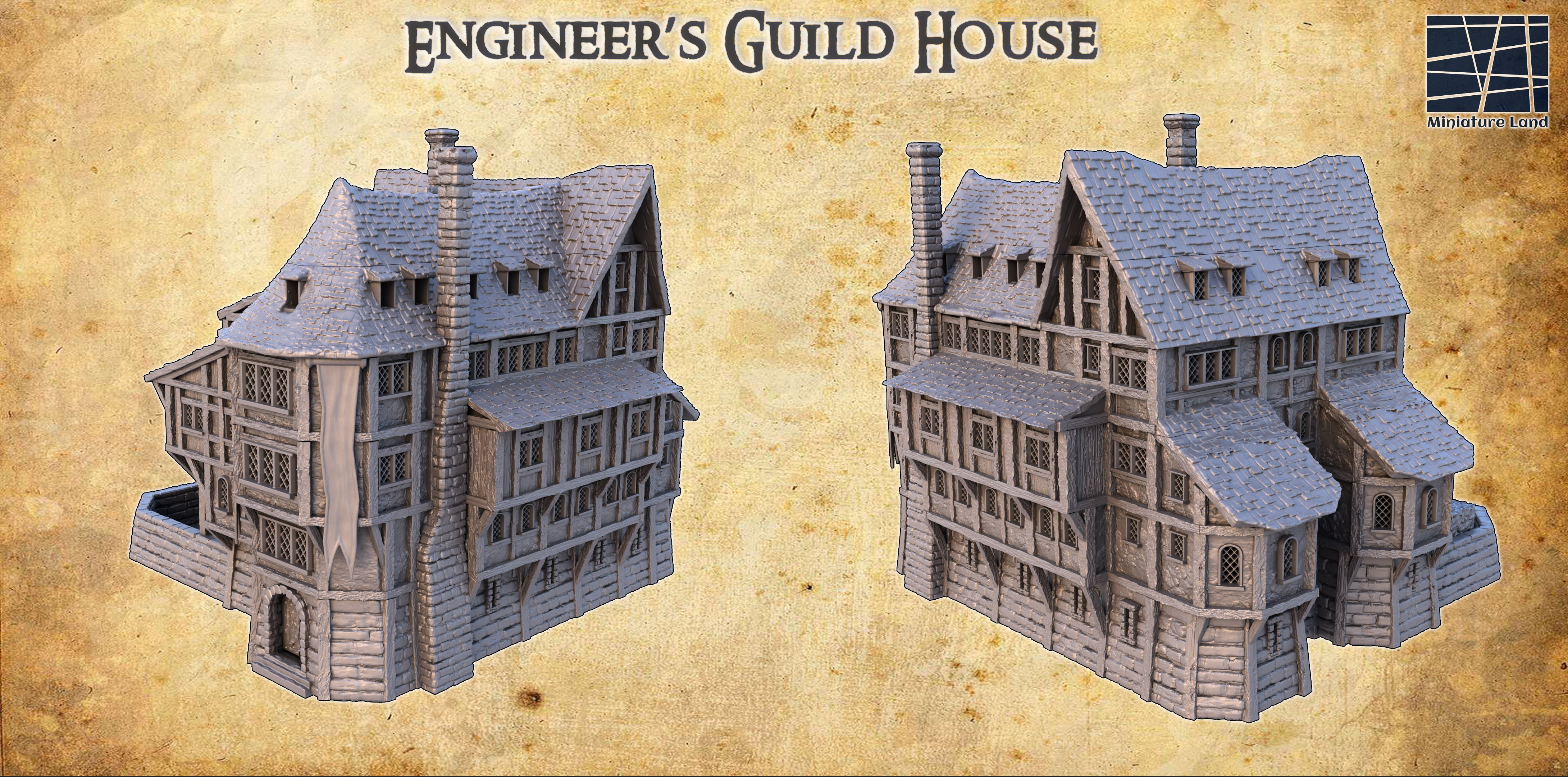 Engineer Guild House - Tabletop Terrain - 28 MM